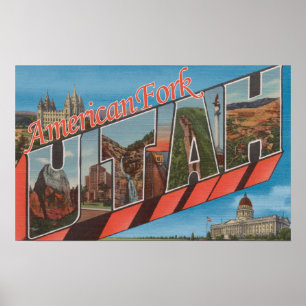 Amerikanische Gabel, Utah - große Buchstabe-Szenen Poster