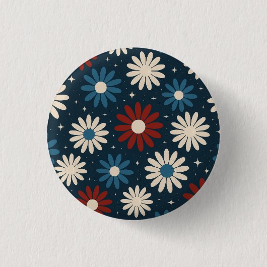 Amerikanische Gänseblümchen Button (Vorderseite)