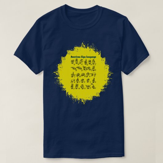 Amerikanische Gebärdensprache 5 T-Shirt (Design vorne)