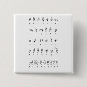Amerikanische Gebärdensprache (ASL) Button