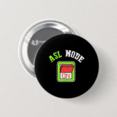 Amerikanische Gebärdensprache Asl Ich bin gehörlos Button (Vorne & Hinten)