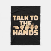 Amerikanische Gebärdensprache Fleecedecke (Vorderseite)