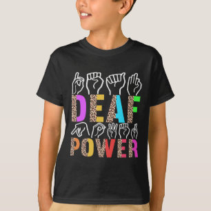 Amerikanische Gebärdensprache Gehörlosigkeitsbewus T-Shirt