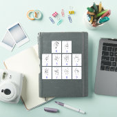 Amerikanische Gebärdensprache, lernen ASL-Nummern  Aufkleber (iPad Hülle)