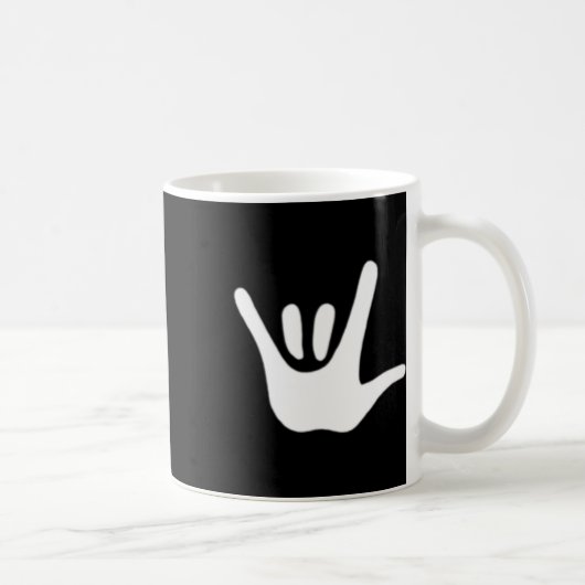 Amerikanische Gebärdensprache Liebe Asl Gehörlosen Kaffeetasse (Rechts)