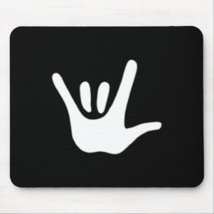 Amerikanische Gebärdensprache Liebe Asl Gehörlosen Mousepad