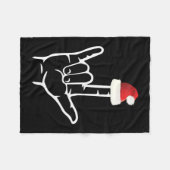 Amerikanische Gebärdensprache mit Weihnachten in d Fleecedecke (Vorderseite (Horizontal))