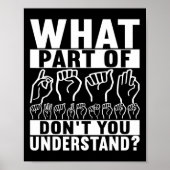 Amerikanische Gebärdensprache Poster (Vorne)