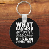 Amerikanische Gebärdensprache Schlüsselanhänger (Rückseite)