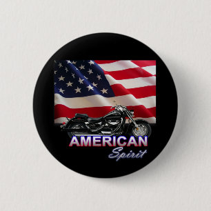 Amerikanische Geist Fernsehmotorrad-Show Button