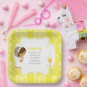 Amerikanische Gelbe Damaske der ersten Kommune Pappteller (Party)