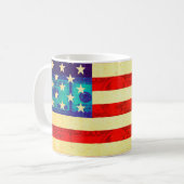 Amerikanische Geldflagge Kaffeetasse (Vorderseite Links)