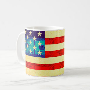 Amerikanische Geldflagge Kaffeetasse