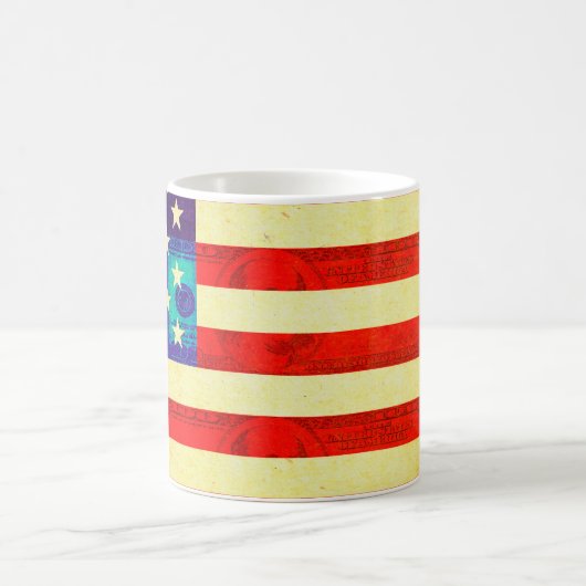 Amerikanische Geldflagge Kaffeetasse (Mittel)