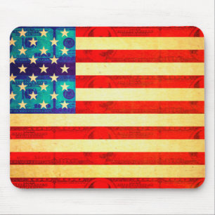 Amerikanische Geldflagge Mousepad
