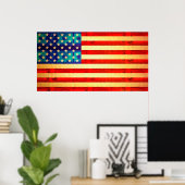Amerikanische Geldflagge Poster (Heimbüro)