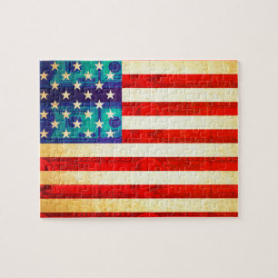 Amerikanische Geldflagge Puzzle