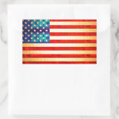 Amerikanische Geldflagge Rechteckiger Aufkleber (Tasche)