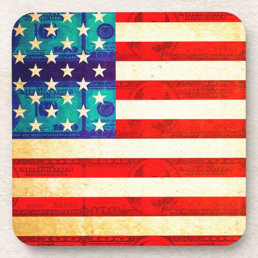 Amerikanische Geldflagge Untersetzer (Vorderseite)