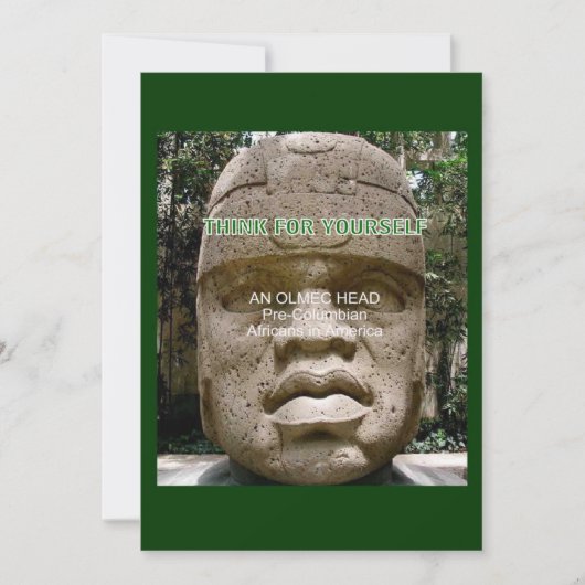 Amerikanische Geschichte Olmec Flyer Einladung (Vorderseite)