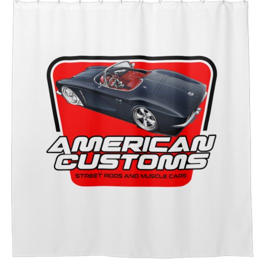 Amerikanische Gewohnheiten Korvette Duschvorhang (Vorderseite)