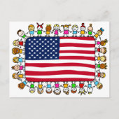 Amerikanische glückliche Kinder Postkarte (Vorderseite)