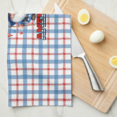 Amerikanische Gnome Gott segne Amerika Geschirrtuch (Viertel Falte)