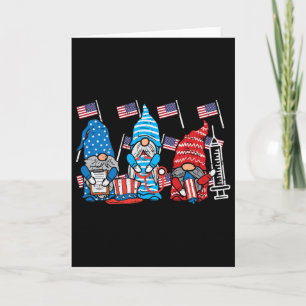 Amerikanische Gnome Pflegen 4. Juli Scrub Top Patr Karte