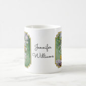 Amerikanische Goldfinken und rosa Apple-Blüten Kaffeetasse (Mittel)