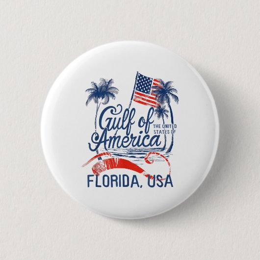 Amerikanische Golfküste Florida Funny Donald Trump Button (Vorderseite)