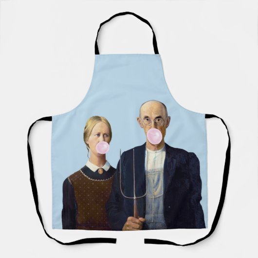 Amerikanische Gothic-Blasen-Kaugummi Schürze (Vorderseite)