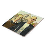 Amerikanische Gotik, Kunstmalerei Fliese (Seite)