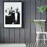 Amerikanische Gotik Schwarz und Weiß ohne Rahmen Poster<br><div class="desc">Ein Schwarz-Weiß-Pop-Kunstdruck des ikonischen Gemäldes "American Gothic" von Grant Wood.</div>