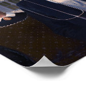 Amerikanische Gotik von Grant Wood Poster (Ecke)