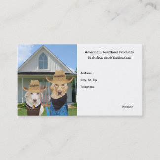 Amerikanische gotische Hunde/Labrador-lustiges Visitenkarte