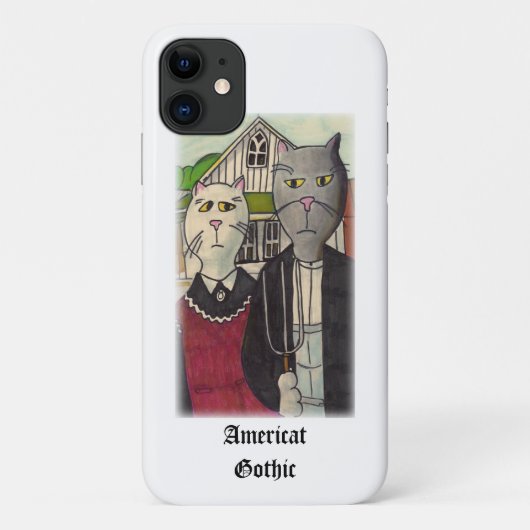 Amerikanische Gotische Museen Cartoon Klassische K Case-Mate iPhone Hülle (Rückseite)