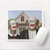 Amerikanische gotische Socken-Affen Mousepad (Mit Mouse)