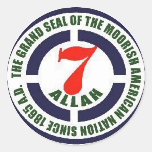 Amerikanische GRAND SIEGEL Runder Aufkleber (Vorderseite)