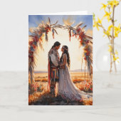 Amerikanische Gratulation zur Hochzeit Karte (Gelbe Blume)