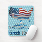 Amerikanische Griechische Roots Mousemat Mousepad (Mit Mouse)