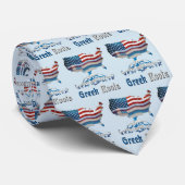Amerikanische griechische Wurzeln Krawatte (Gerollt)