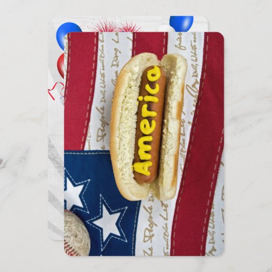 Amerikanische GRILLEN 4. Juli Party Einladung (Vorne/Hinten)