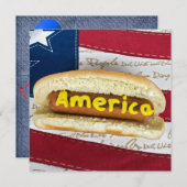 Amerikanische GRILLEN Einladung (Vorne/Hinten)