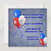 Amerikanische GRILLEN Einladung (Rückseite)