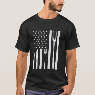 Amerikanische GRILLEN zum Grillen von Flaggen T-Shirt