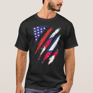Amerikanische Grobflagge USA Patriot Heritage Mon T-Shirt