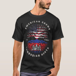 Amerikanische Groß-Kambodscha-Roots-Kambodscha-Fla T-Shirt