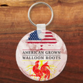 Amerikanische Grotte mit wallonischer Roots-Marmor Schlüsselanhänger (Vorderseite)