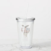 Amerikanische Grunge-Fahne und Adler Acryltrinkbecher (Rückseite)