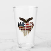 Amerikanische Grunge-Fahne und Adler Glas (Vorderseite)